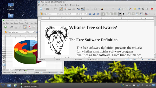 Screenshot of GNU